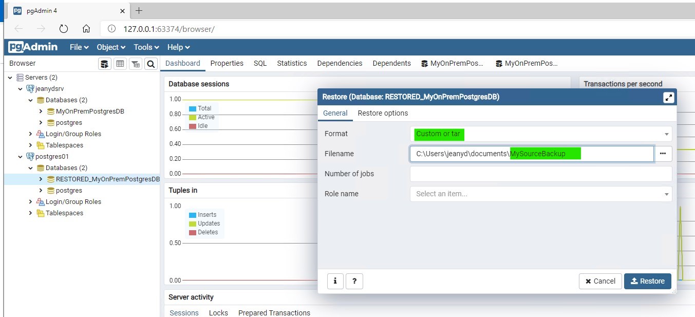 Migrace db-restore-configure