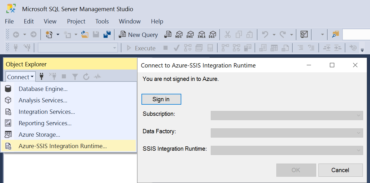 Připojení k Azure-SSIS IR