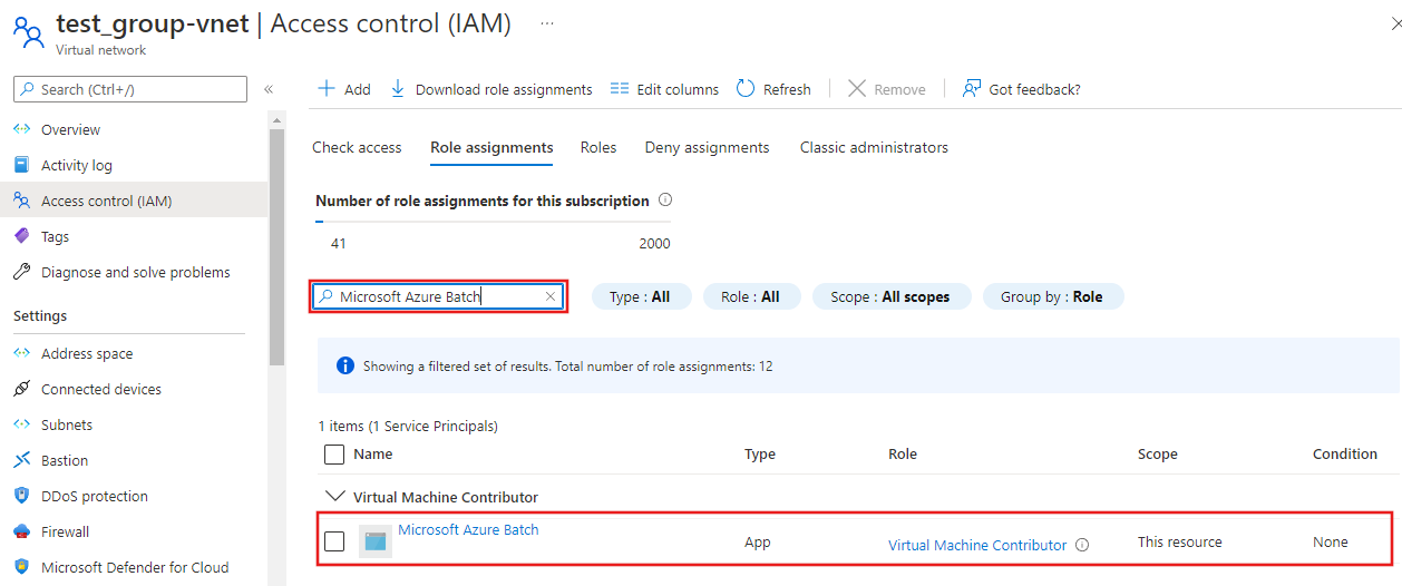 Potvrzení přístupu ke službě Azure Batch