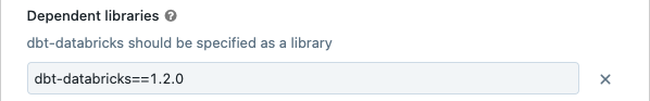 Konfigurace verze dbt-databricks