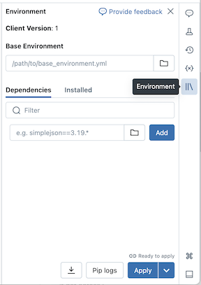 Panel prostředí bez serveru