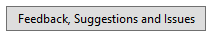 Snímek obrazovky znázorňuje tlačítko s textem Zpětná vazba, Návrhy a Problémy.