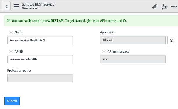 Nastavení rozhraní REST API ve službě ServiceNow