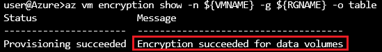 Stav šifrování v Azure CLI