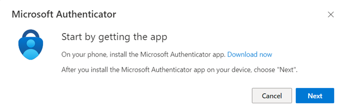 Snímek obrazovky se stažením aplikace Microsoft Authenticator