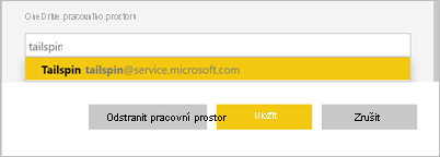 Snímek obrazovky s umístěním Zadat OneDrive