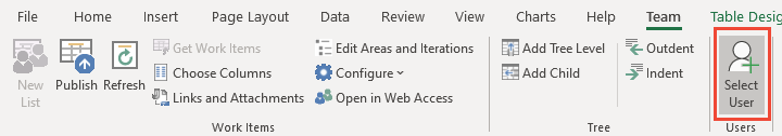 Team ribbon, Select User