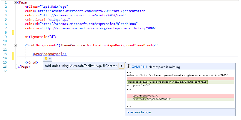 Relace dokončování kódu pro IntelliSense_without_namespace