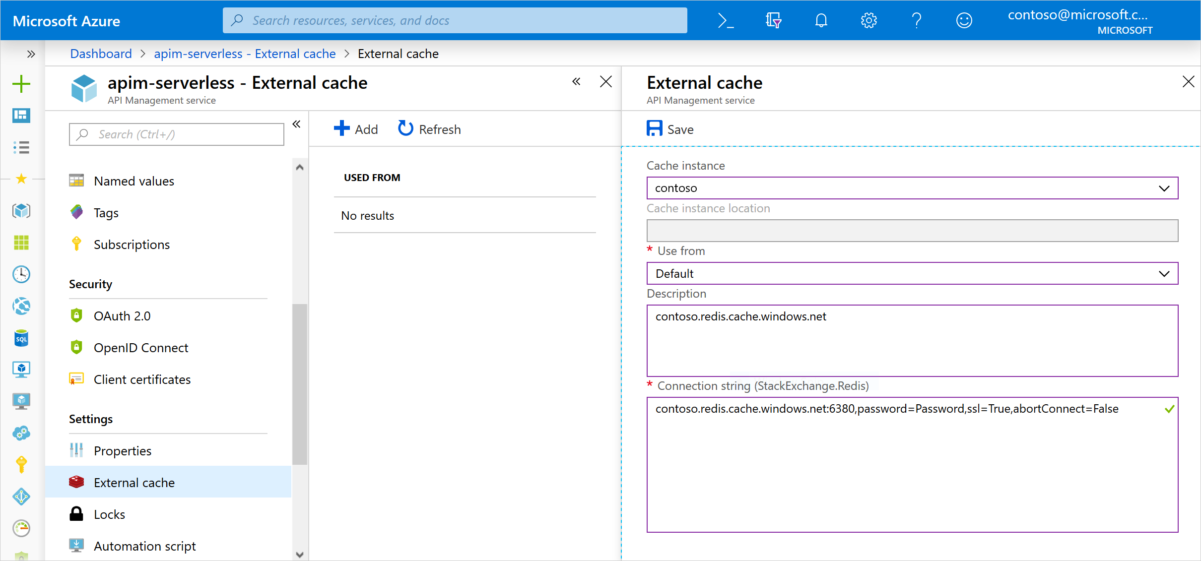 Verwenden eines eigenen Caches in API Management