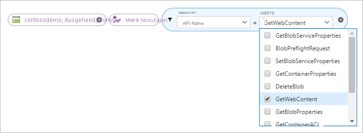 Metriken von statischen Websites in Azure Storage: GetWebContent