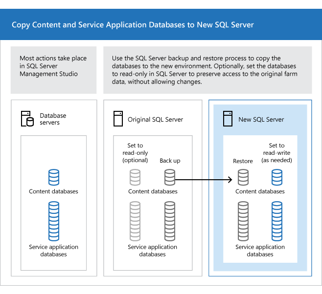 Kopieren von Inhalten und Datenbanken in SQL Server