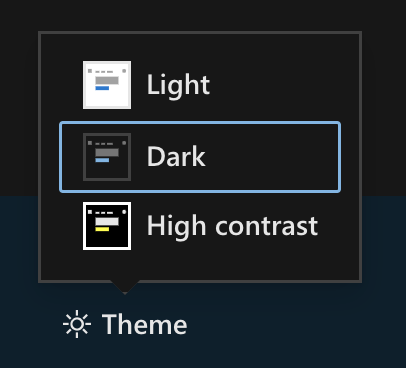 Theme selection control.