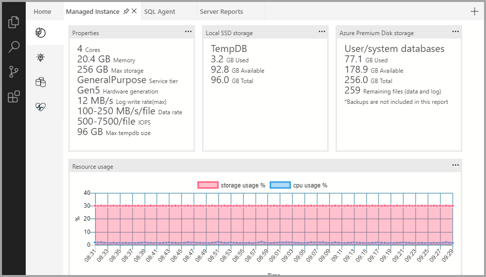 Managed Instance-Eigenschaften