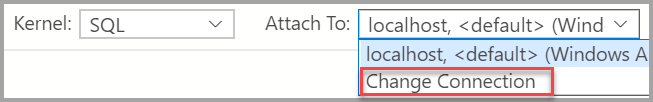 Klicken Sie auf das Menü „Attach to“ (Anfügen an) in der Symbolleiste des Notebooks.