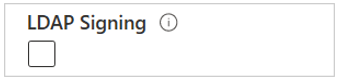 Screenshot: Kontrollkästchen „LDAP-Signatur“