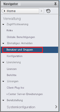 Screenshot shows how to select the Users and Groups option.