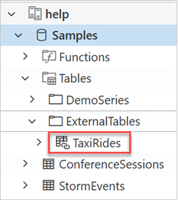 Screenshot der externen Tabelle „Taxi Rides“.