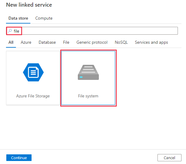 Screenshot des File System Connectors.