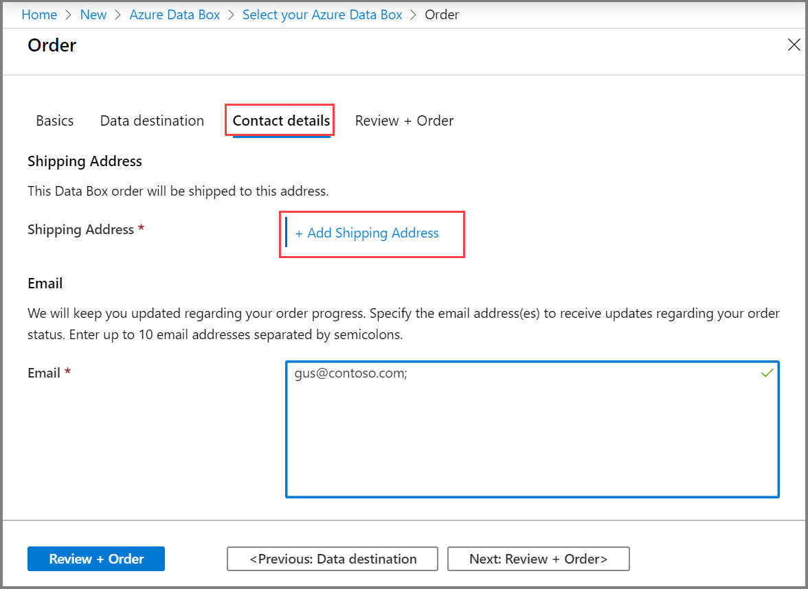 Self-managed shipping, Add Shipping Address