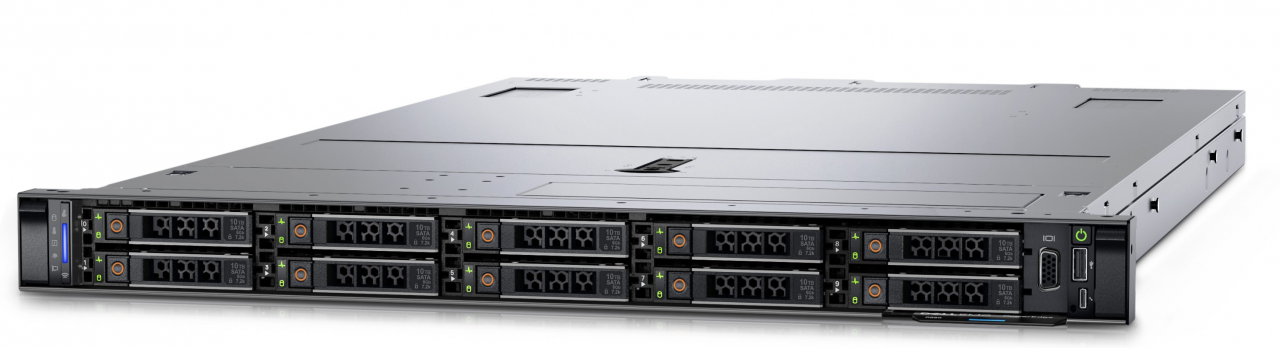 Foto des Dell PowerEdge R660-Frontpanels.