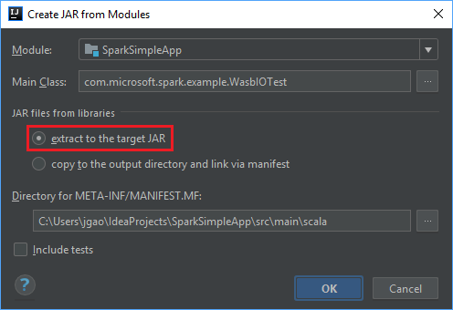 IntelliJ IDEA project structure jar from module.