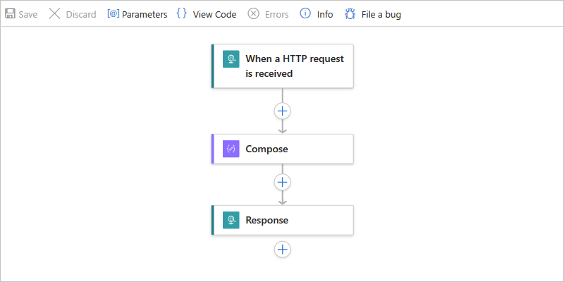 Screenshot shows Azure portal and Standard workflow designer with trigger and actions.