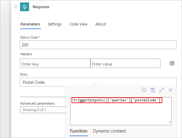 Screenshot des Standardworkflows mit Gegenmaßnahme und Beispielausdruck 