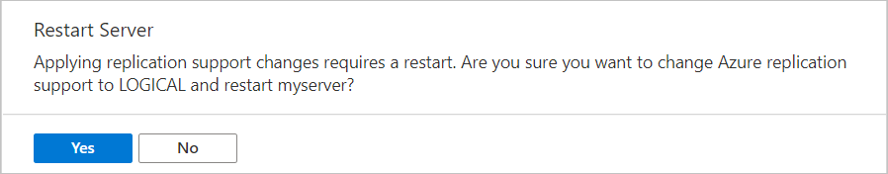 Azure Database for PostgreSQL – Replikation – Neustart bestätigen