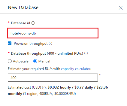 Konfigurieren der Datenbank