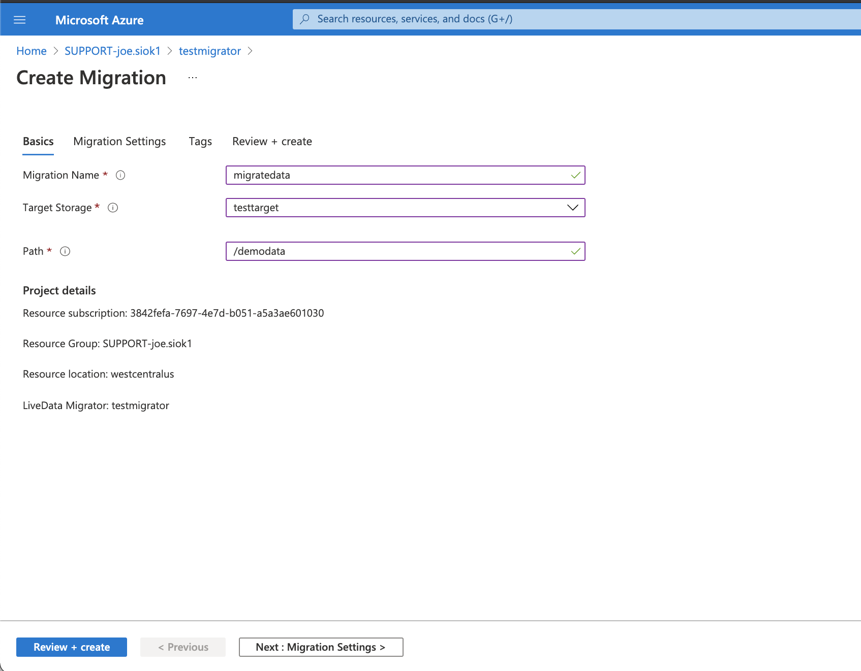 Erstellen einer LiveData Migrator-Migration