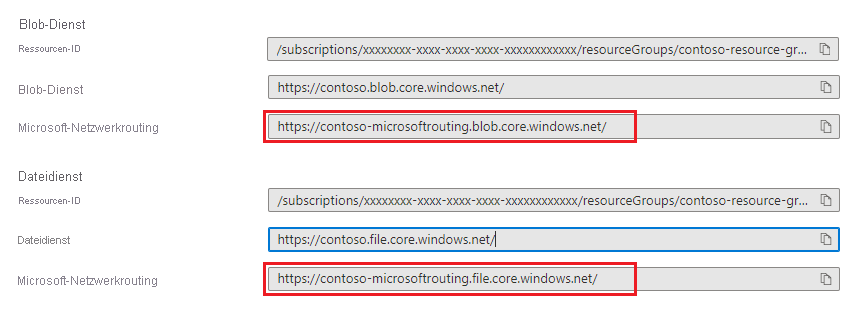 Microsoft-Netzwerkrouting-Option für routenspezifische Endpunkte