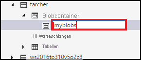 Create Blob Containers text box