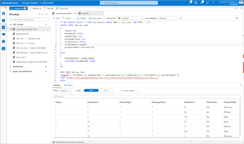 Laden von Daten in einen dedizierten SQL-Pool