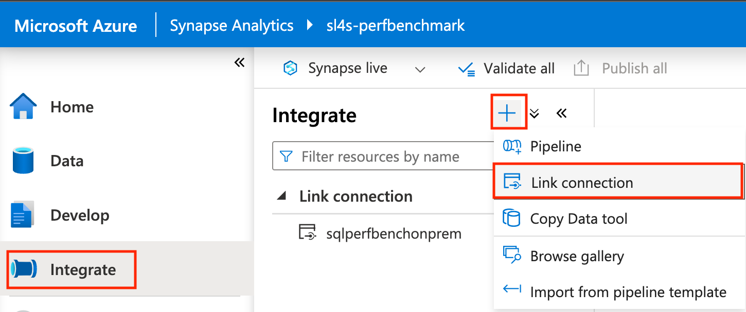 Screenshot der Schaltfläche „Linkverbindung“.