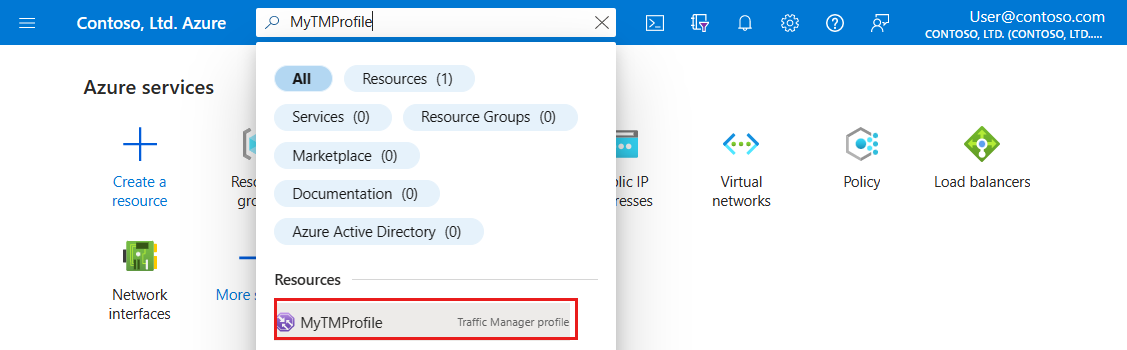 Suchen eines Traffic Manager-Profils