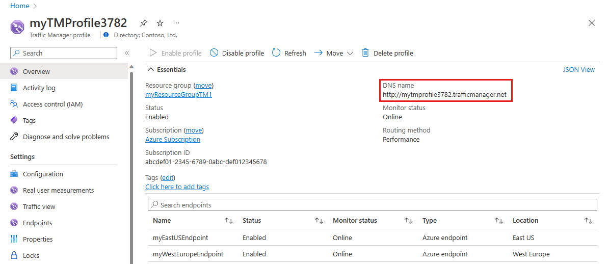 Traffic Manager-DNS-Name