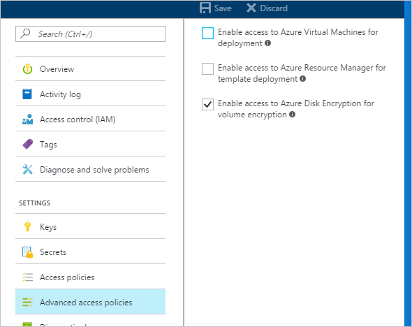 Erweiterte Zugriffsrichtlinien für Schlüsseltresore in Azure