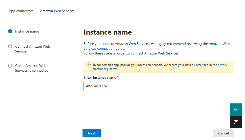 Name des AWS-Auditing-Connectors.