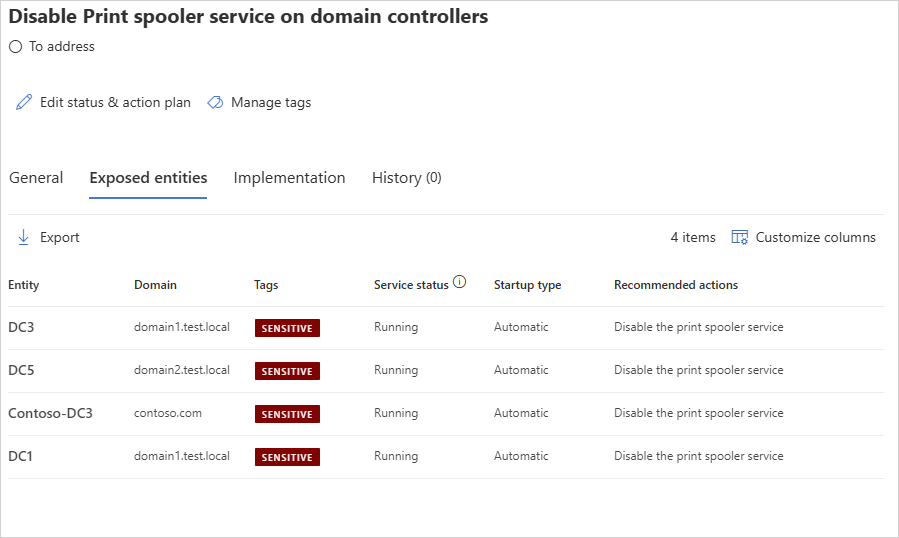 Disable Print spooler service security assessment.