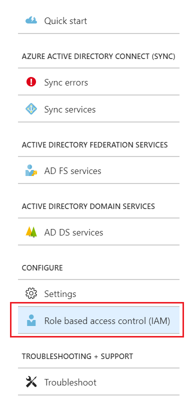 Screenshot of Microsoft Entra Connect Health resource sidebar