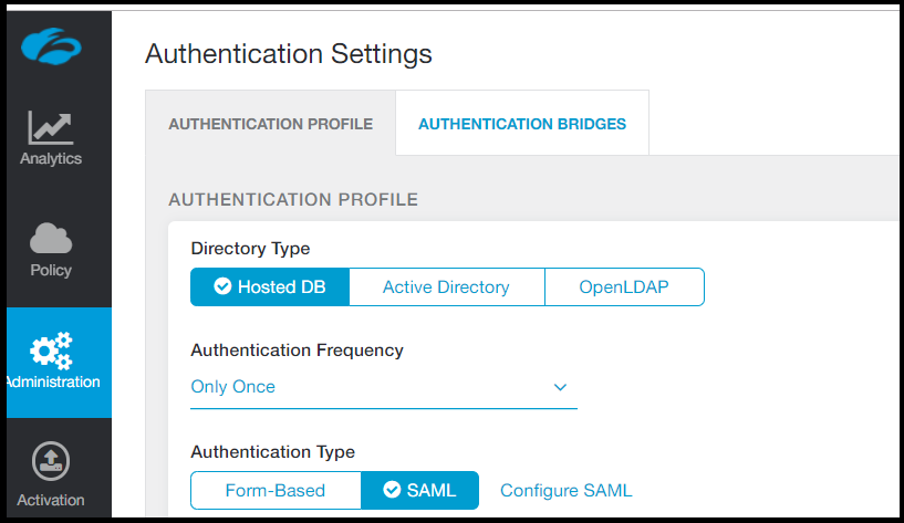 Zscaler ZSCloud-Authentifizierungseinstellungen