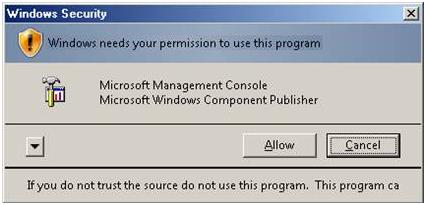 Screenshot des Dialogfelds Windows-Sicherheit.