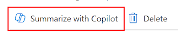 Screenshot, der zeigt, dass Sie die Option „Zusammenfassen mit Copilot“ für eine Gerätekonfigurationsrichtlinie in Microsoft Intune und Intune Admin Center auswählen können.