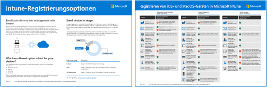 Eine visuelle Darstellung der Intune-Registrierungsoptionen nach Plattform