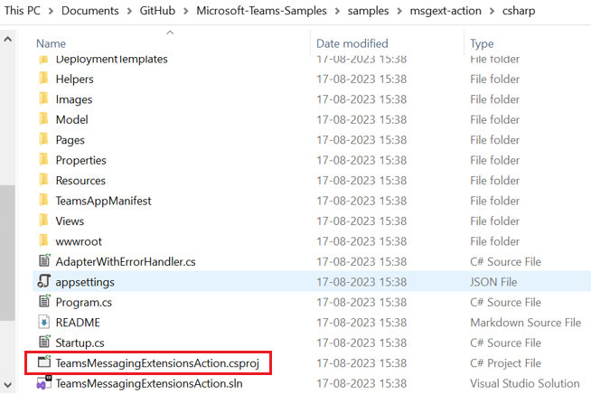 Screenshot: geklontes Repository mit rot hervorgehobener Option 