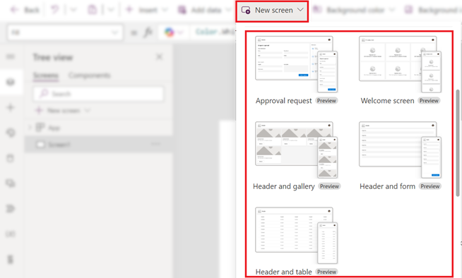 Bildschirmlayouts