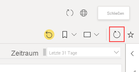 Screenshot vom Symbol „Aktualisieren“