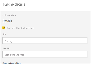 Screenshot: Dialogfeld „Kacheldetails“.