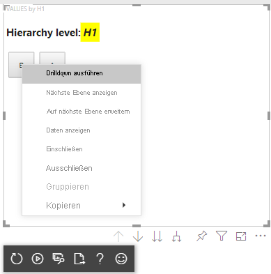 Kontextmenü im Visual