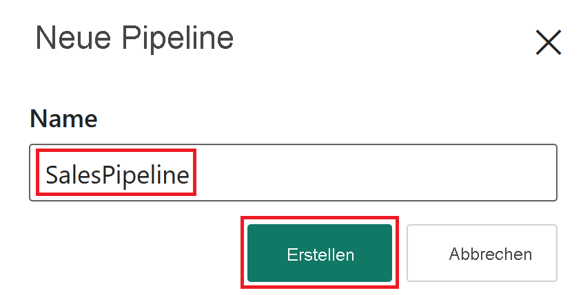 Screenshot der Menüoption „Pipelinename“.